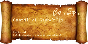 Csatári Szebáld névjegykártya